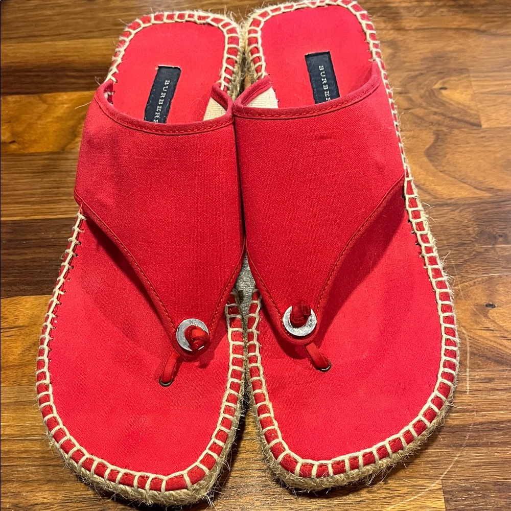 Burberry Red Espadrille - Picture 2 of 7